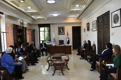 رئيس جامعة دمشق يلتقي السفير المفوض لدولة كوبا بدمشق 